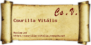 Csurilla Vitális névjegykártya