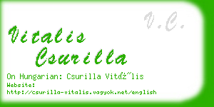 vitalis csurilla business card